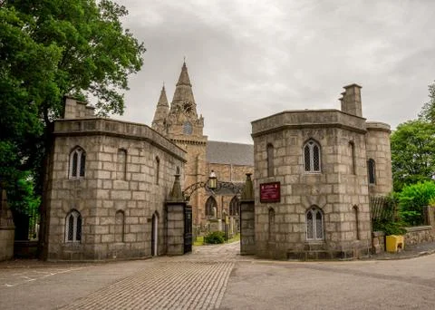 Entry gate to St Machar cathedral in Aberdeen, Scotland Stock Photos