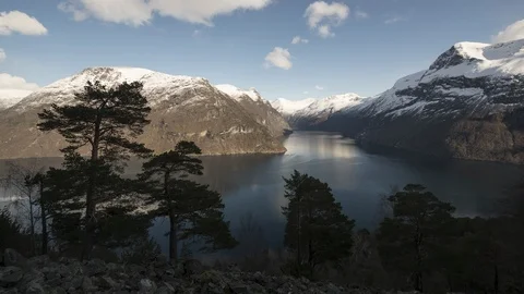 Entry of Geirangerfjord Stock Footage 87803833