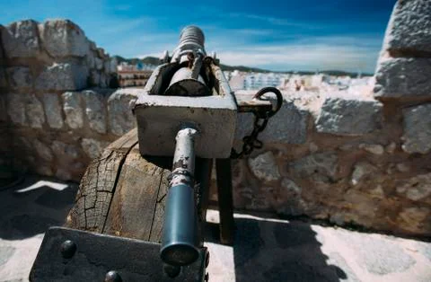 Entry of ibiza castle Stock Photos