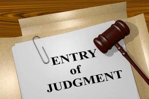Entry of Judgment - legal concept Stock Illustration