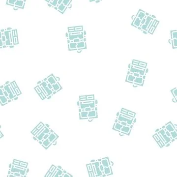 Entry level 3d printer glyph vector seamless pattern 스톡 일러스트