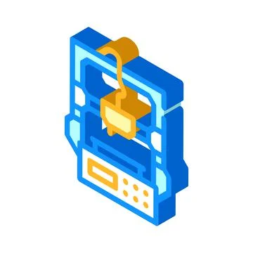 Entry level 3d printer isometric icon vector illustration Stock Illustration