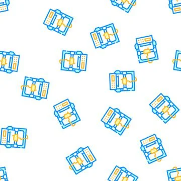 Entry level 3d printer vector seamless pattern イラスト素材