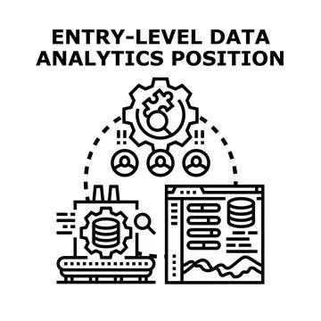 Entry level data analytics position concept illustration イラスト素材