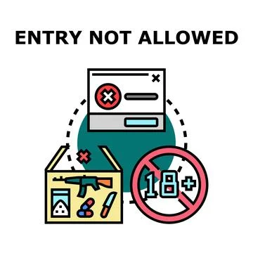 Entry not allowed concept illustrating restricted access 스톡 일러스트