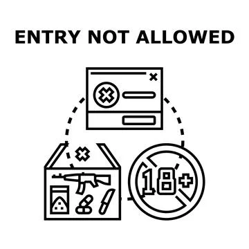 Entry not allowed concept illustrating restricted access 스톡 일러스트