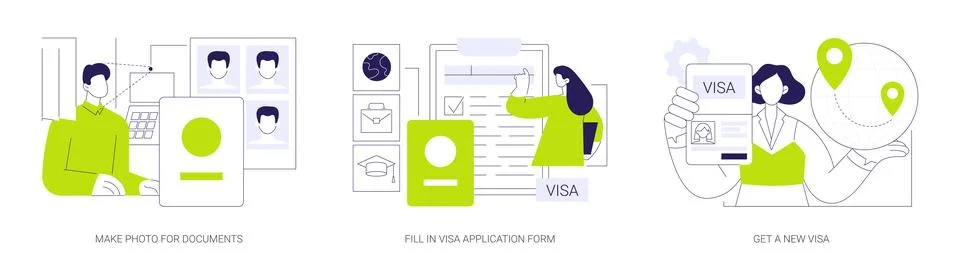 Entry permission abstract concept vector illustrations. Stock Illustration