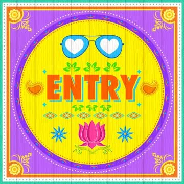 Entry Poster Stock Illustration
