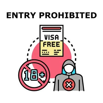Entry prohibited for unauthorized person concept image Illustration