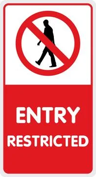 Entry Restricted sign vector art Stock Illustration