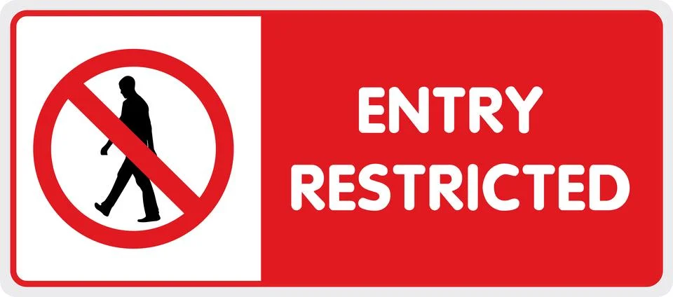 Entry Restricted sign vector art Stock Illustration