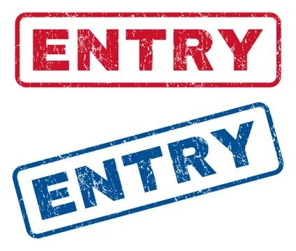 Entry Rubber Stamps Stock Illustration