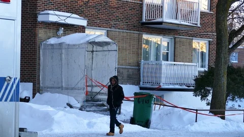 Entry taped by police Stock Footage 103954886