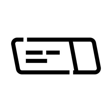 Entry ticket voucher pass stub icon concept Stock Illustration