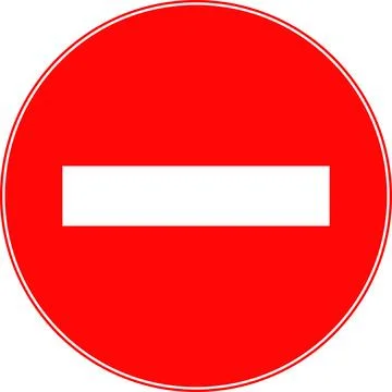 The entry of vehicles is prohibited. Vector image. Stock Illustration