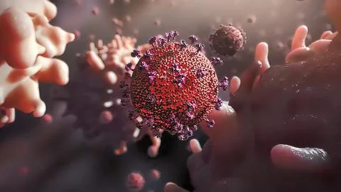 Entry of virus into cell 库存插图