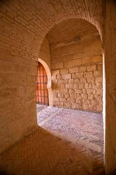 Entry in zig zag to the citadel Stock Photos