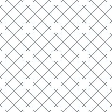 Entwined modern pattern, based on traditional oriental arabic patterns. Seaml Stock Illustration