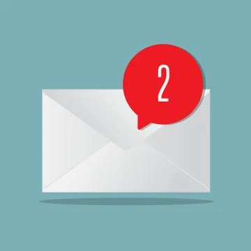 Envelop with alert new message icon vector illustration Stock Illustration
