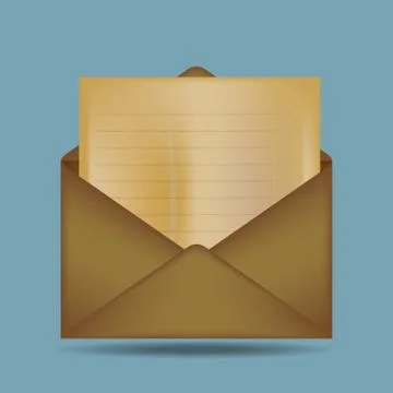 Envelop with paper message vector illustration Illustrazione stock