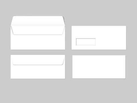 Envelope 3d mockup Stock Illustration