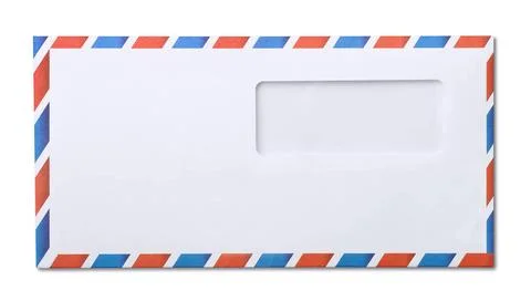 Envelope Air mail window envelope isolated on white Copyright: xZoonar.com... Stock Photos