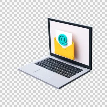 Envelope and email 3d icon. Stock Illustration