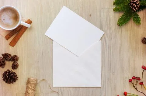 Envelope and flyer mockup Stock Illustration