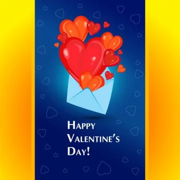 Envelope and heart Stock Illustration