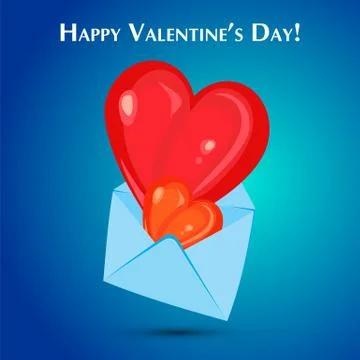 Envelope and heart Stock Illustration