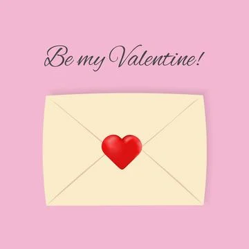 Envelope and heart Stock Illustration
