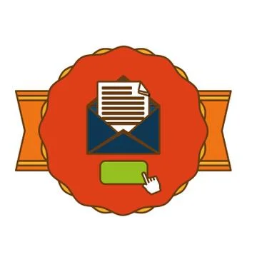 Envelope and mail icon Ilustração Stock