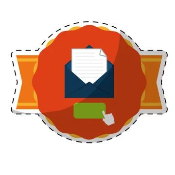 Envelope and mail icon Ilustração Stock