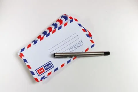 Envelope and pen Foto stock