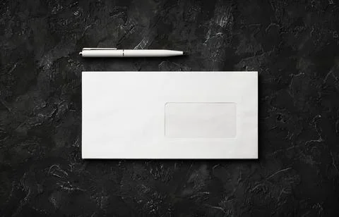 Envelope and pen Stock Photos