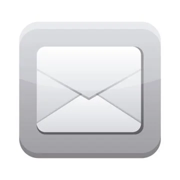 Envelope app button menu isolated icon Stock Illustration