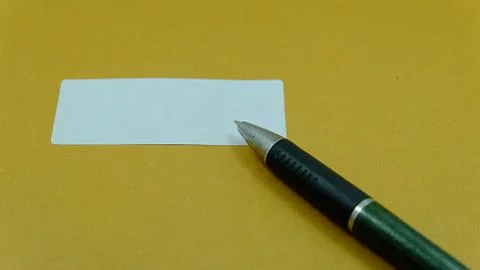 Envelope with blank address sticker. Stock Photos