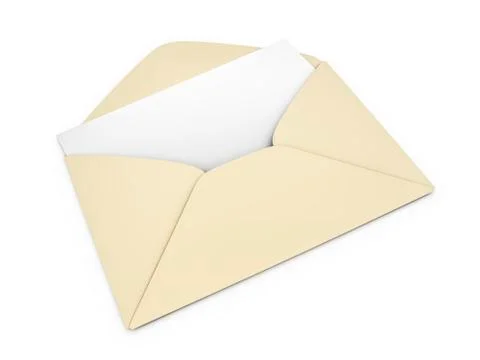 An envelope with a blank letter Stock Illustration