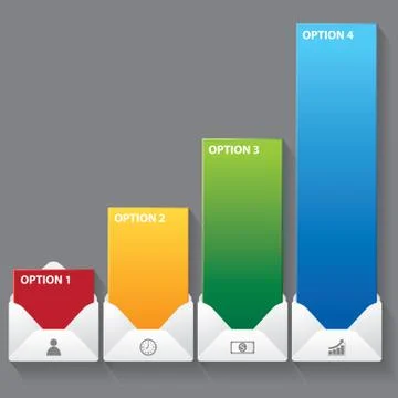 Envelope with blank paper Stock Illustration