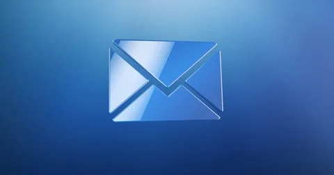 Envelope Blue 3d Icon Stock Footage 69777016