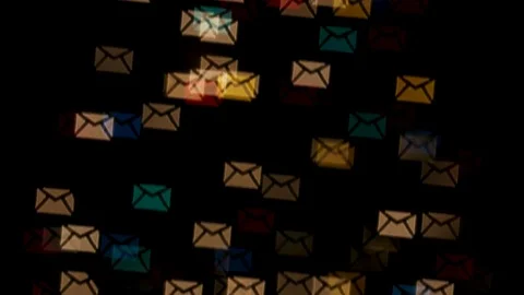 Envelope Bokeh Multicolor and White Lights TILT UP Stock Footage 84591440