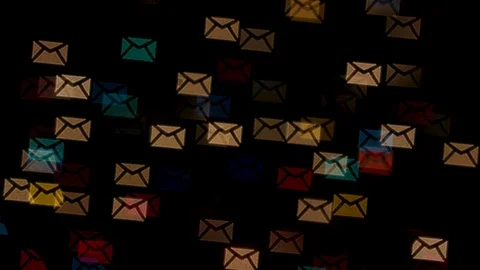Envelope Bokeh Multicolor and White Lights RACK Stock Footage 84710899