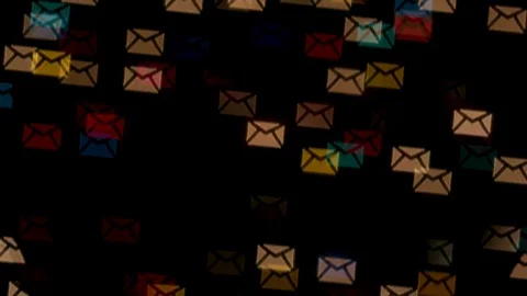 Envelope Bokeh Multicolor and White Lights TILT DOWN Stock Footage 84710952