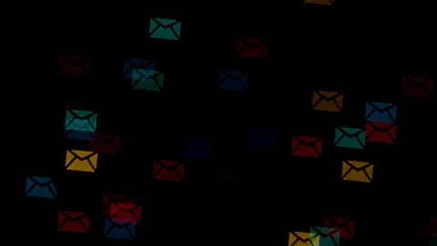 Envelope Bokeh Multicolor Lights RACK Stock Footage 84711102
