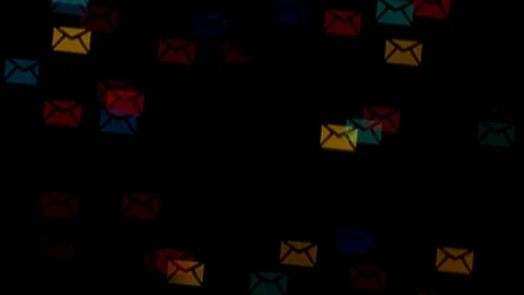 Envelope Bokeh Multicolor Lights TILT DOWN Stock Footage 84592623