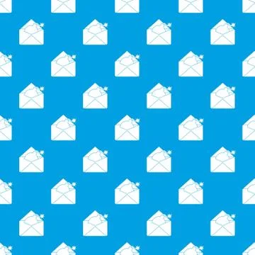 Envelope with bomb pattern seamless blue Stock Illustration