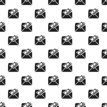 Envelope bribery money pattern seamless vector Illustrazione stock