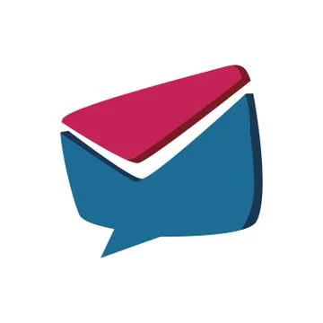 Envelope bubble email message communication icon. Vector graphic 스톡 일러스트