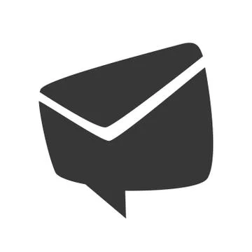 Envelope bubble email message communication icon. Vector graphic Illustrazione stock