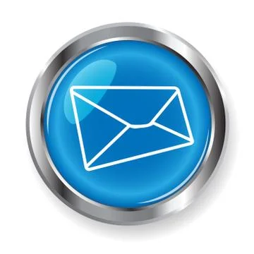 Envelope on button Stock Illustration